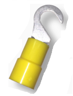 12-10 #6 Nylon Hook Terminals Bag of 100 - Click Image to Close